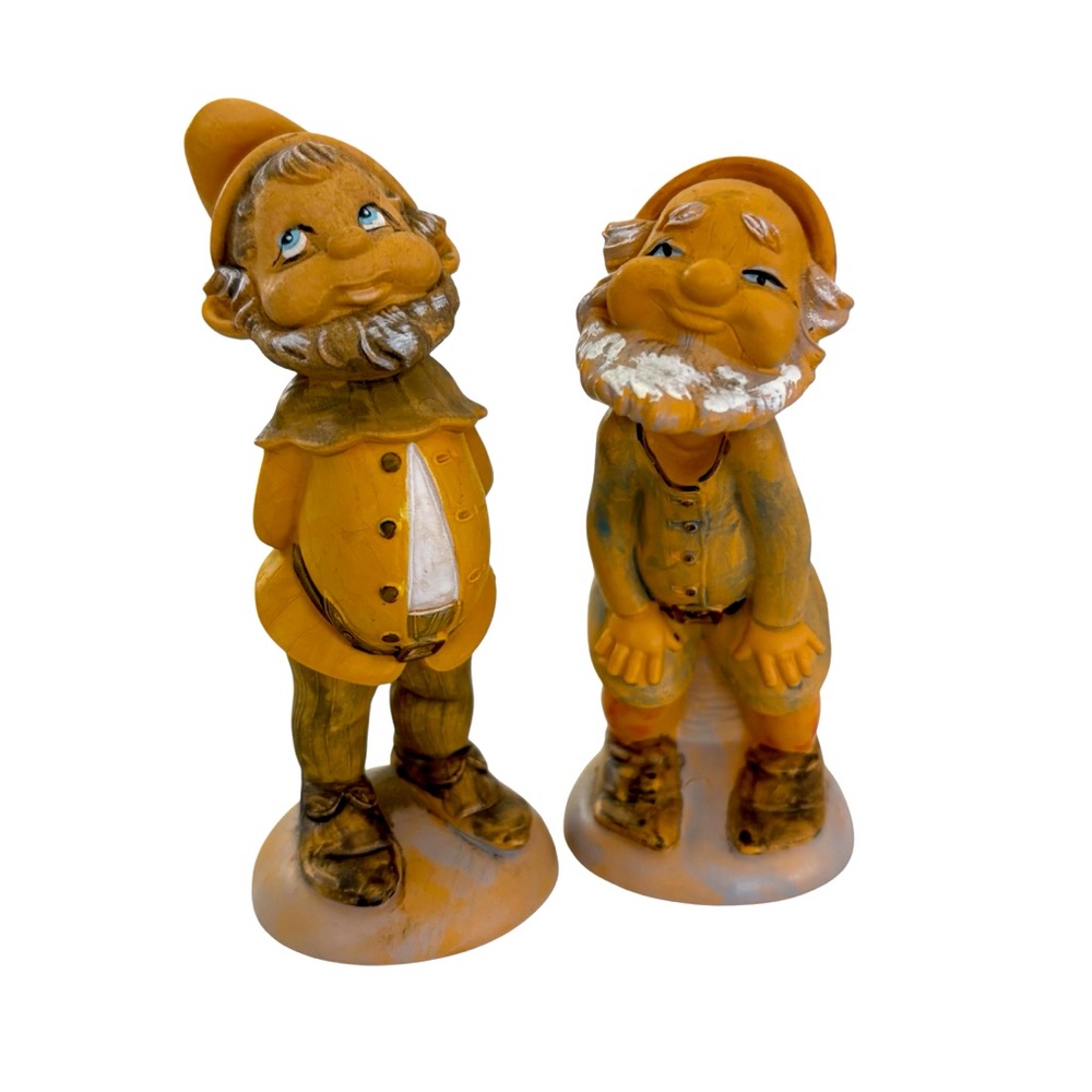 Simonelli Created in Depose Italy Dwarfs Italian Resin Vintage Figures Colorful